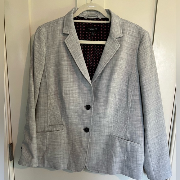 Talbots wool blend two-button blazer - Picture 1 of 5